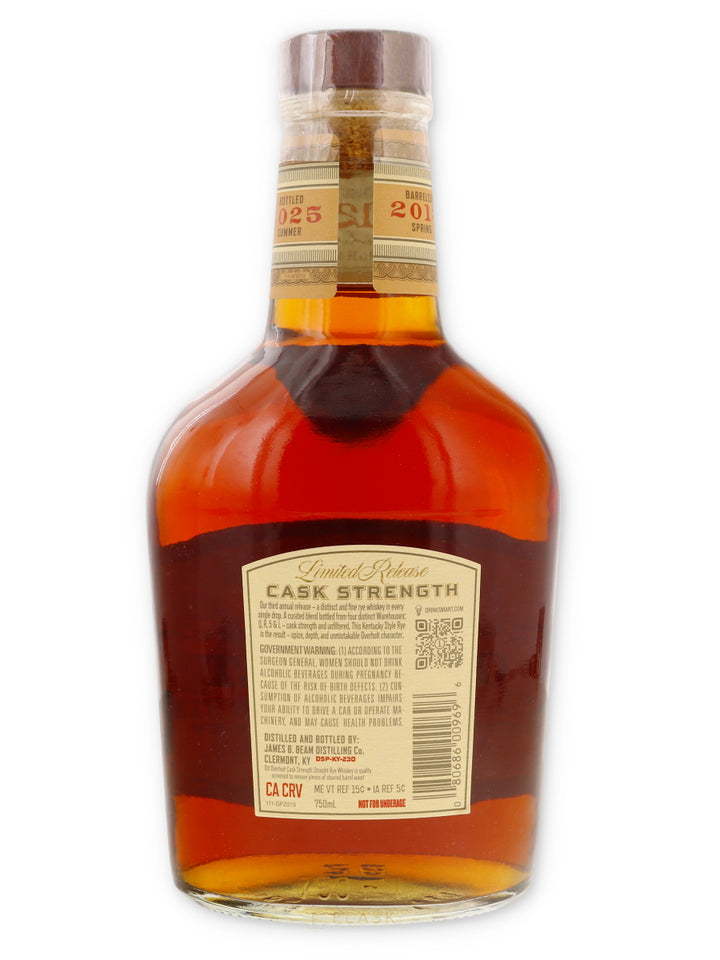 Old Overholt Cask Strength 12 Yr Straight Rye Whiskey Limited Release 117 Proof