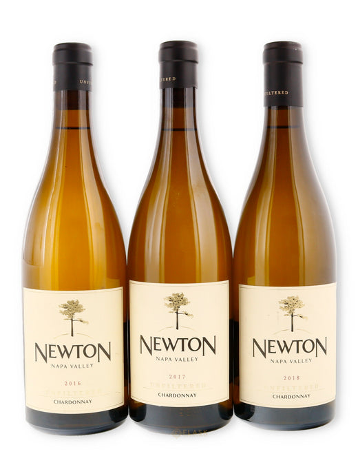 Newton Unfiltered Napa Valley Chardonnay 3 bottle vertical 2016 2017 2018 - Flask Fine Wine & Whisky