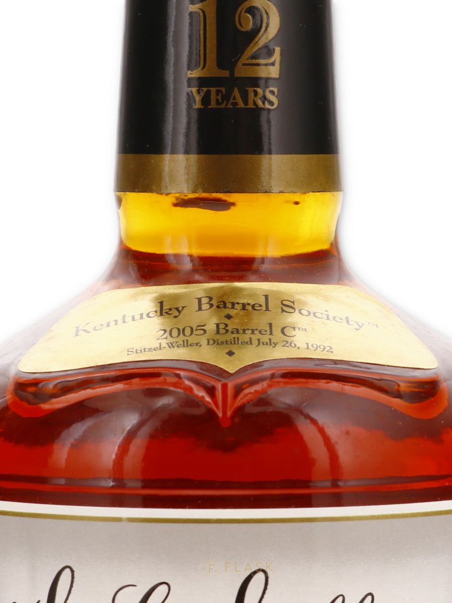 WL Weller 12 Year KBS Single Barrel 2005 Barrel C / Stitzel Weller 1992 - Flask Fine Wine & Whisky