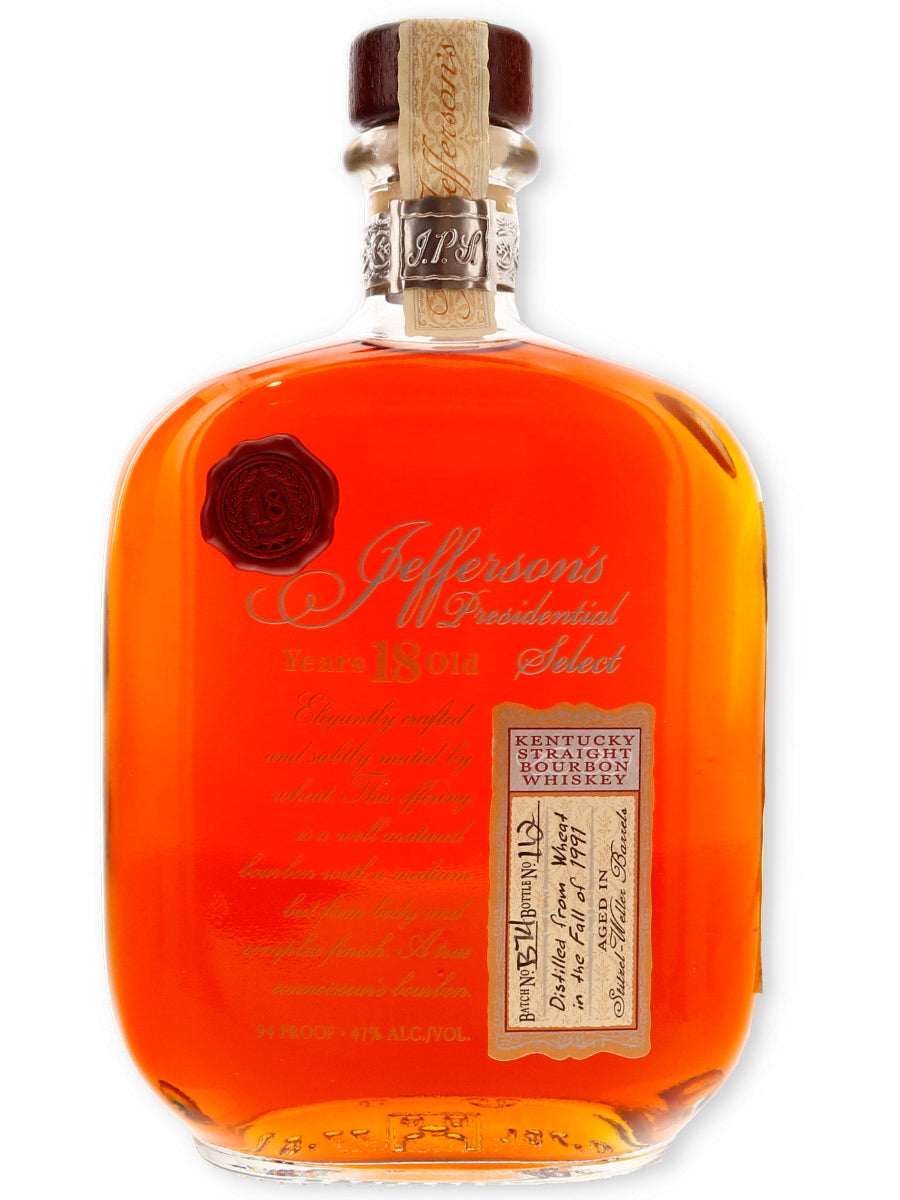 Jeffersons Presidential Select 18 Year Old Bourbon Batch B74 - Flask Fine Wine & Whisky