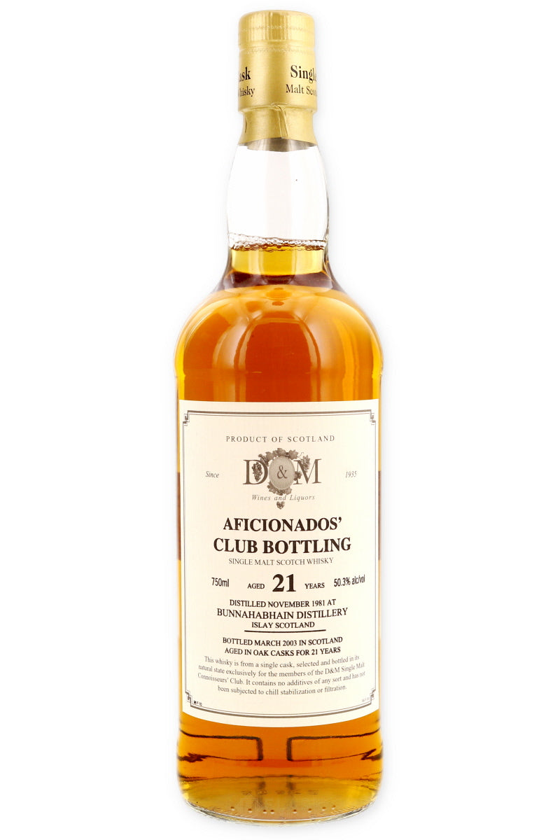 Bunnahabhain 1981 21 Year Old Aficionados Club 50.3% - Flask Fine Wine & Whisky