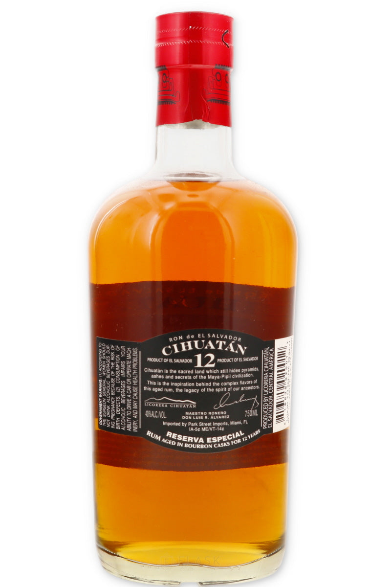 Cihuatan El Salvador 12 Year Old Rum 750ml