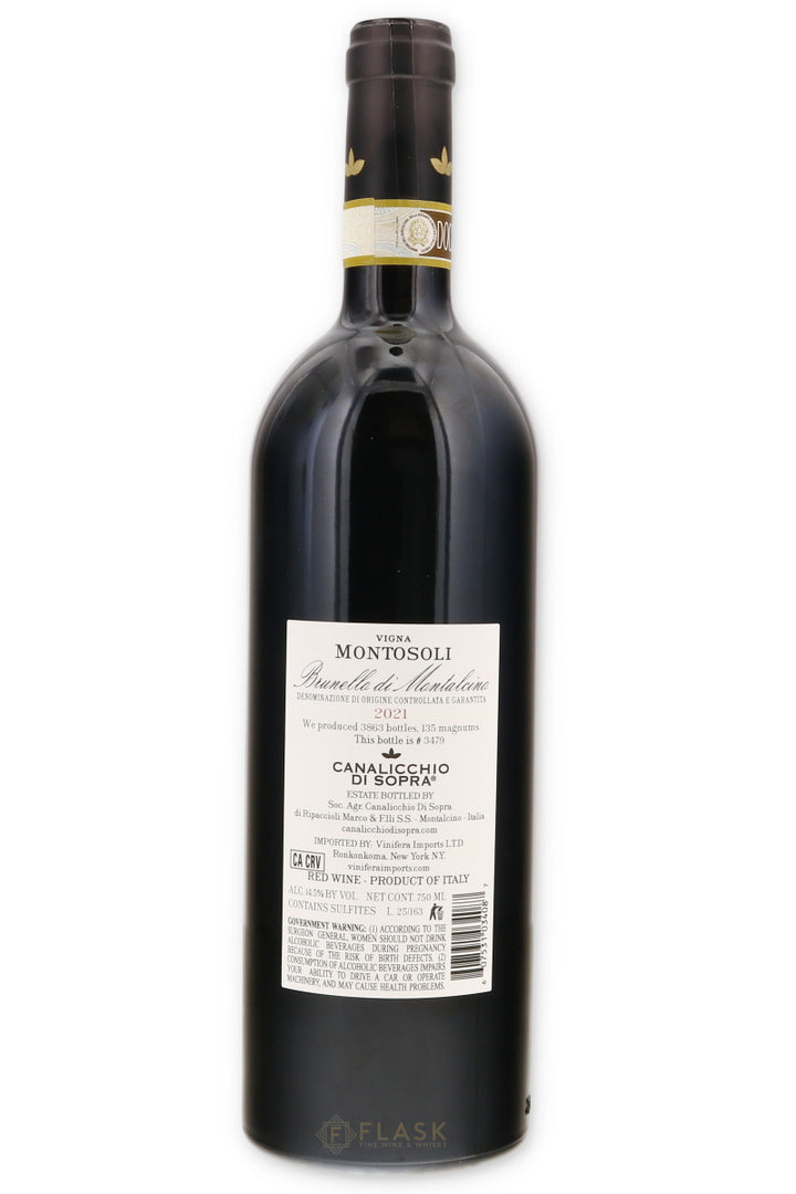 Canalicchio Di Sopra Vigna Montosoli Brunello di Montalcino 2021 - Flask Fine Wine & Whisky