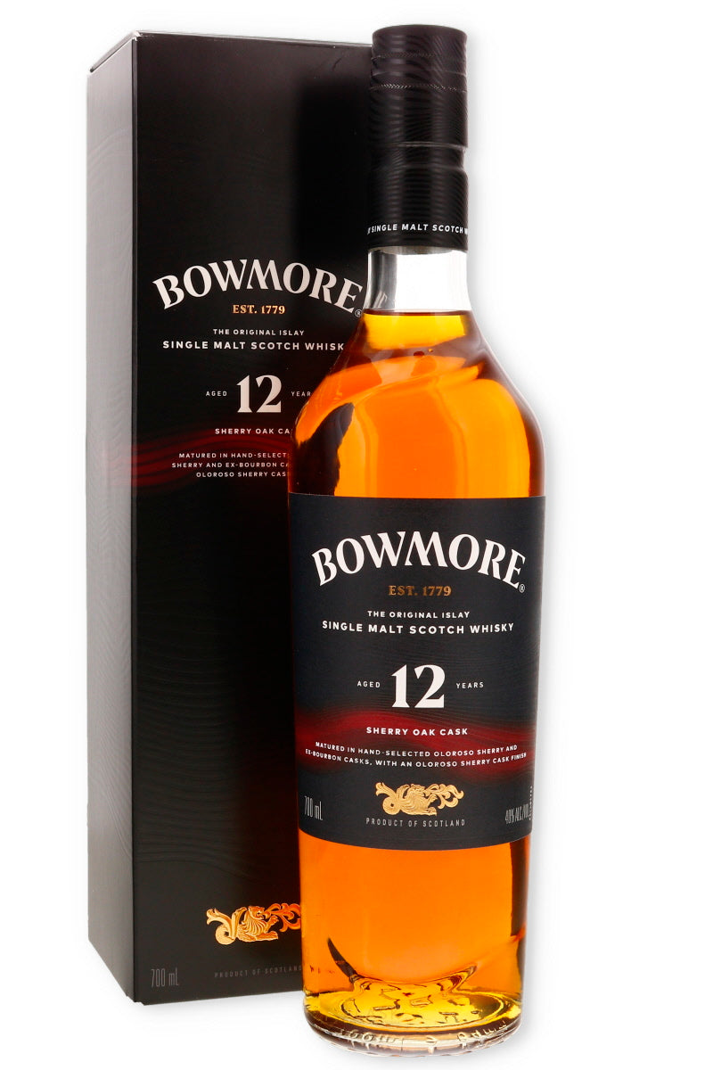 Bowmore Single Malt Sherry Oak Cask 12 year 700ml - Flask Fine Wine & Whisky