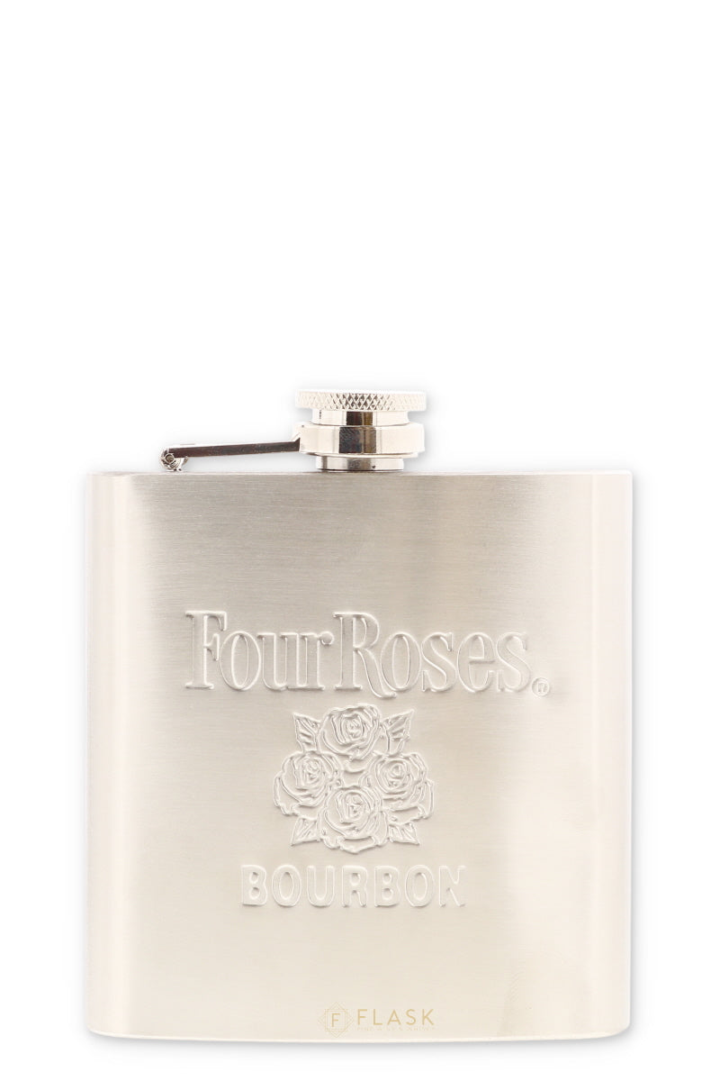 Four Roses 6oz Stainless Steel Flask - Flask Fine Wine & Whisky