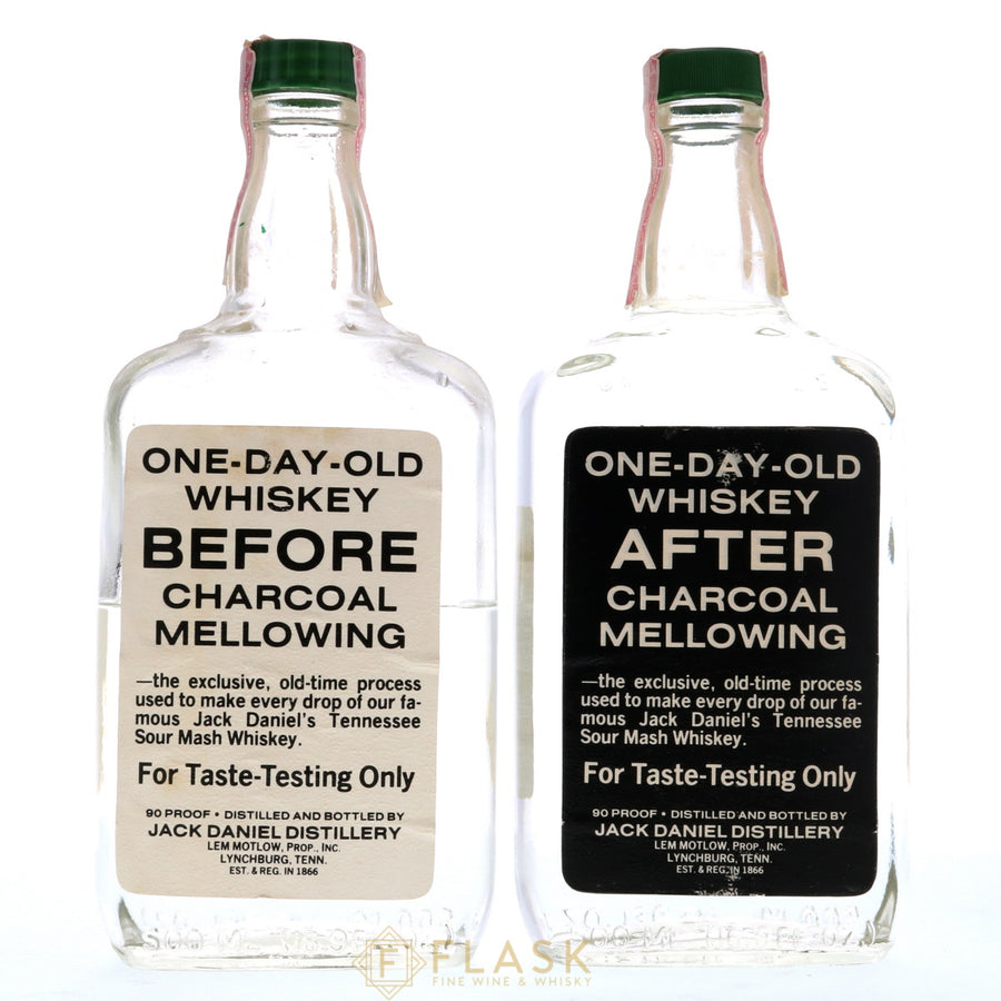 Jack Daniel's Before & After Charcoal Mellowing One Day Old Whiskey Set 90 Proof / 2 x 500ml Bottles - Flask Fine Wine & Whisky