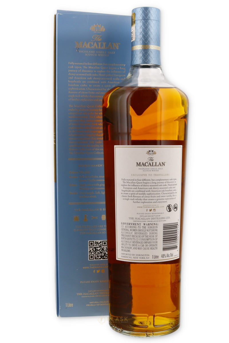 Macallan Quest Single Malt Scotch Whisky 1 Liter - Flask Fine Wine & Whisky
