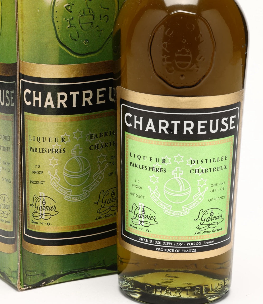 Buy Chartreuse Voiron Green Vintage 1960s 700ml [With Box] | Flask