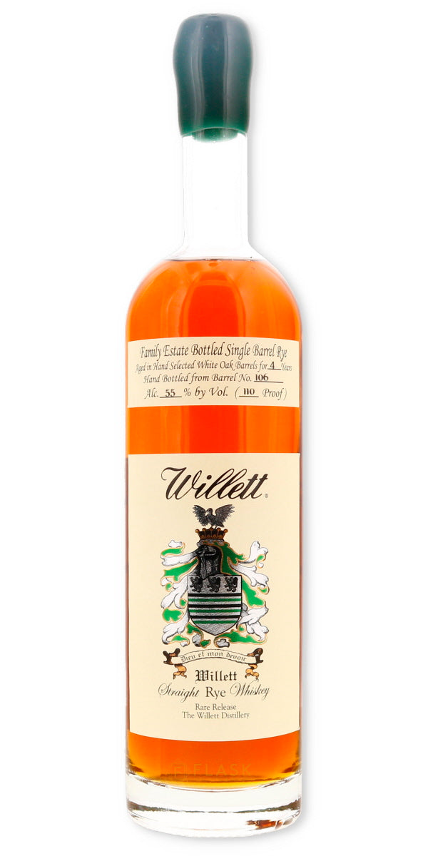 Willett Family Estate 4 Year Old Single Barrel Rye Whiskey #106 / Gree