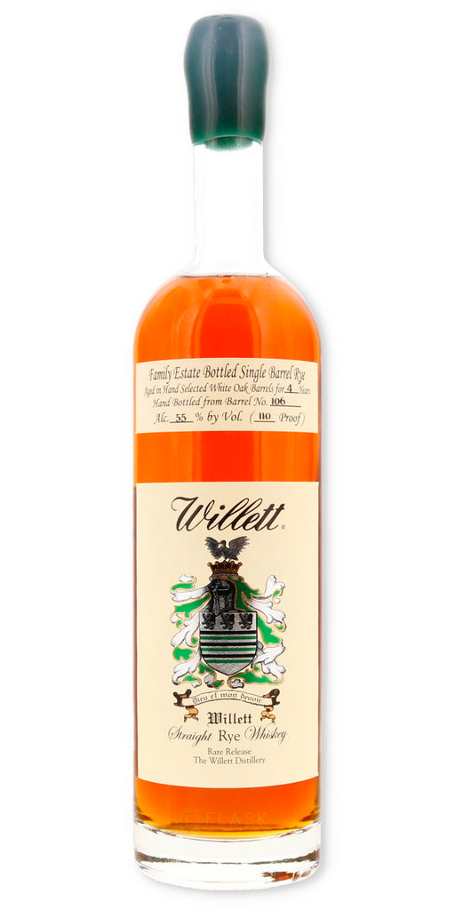 Willett Family Estate 4 Year Old Single Barrel Rye Whiskey #106 / Green Wax - Flask Fine Wine & Whisky