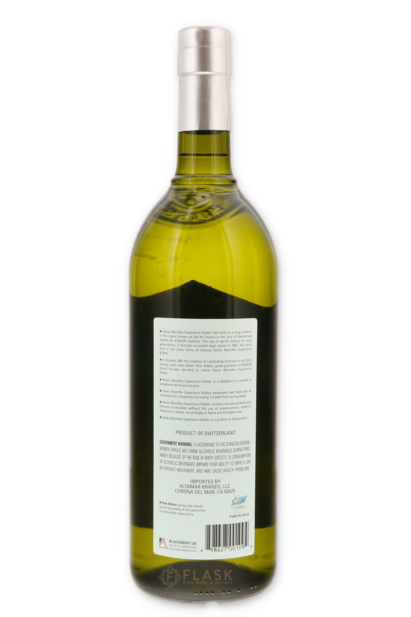 Kubler Swiss Absinthe 1 Liter - Flask Fine Wine & Whisky