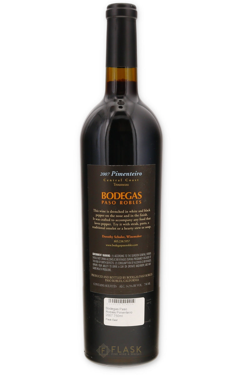 Bodegas Paso Robles Pimenteiro 2007 750ml - Flask Fine Wine & Whisky