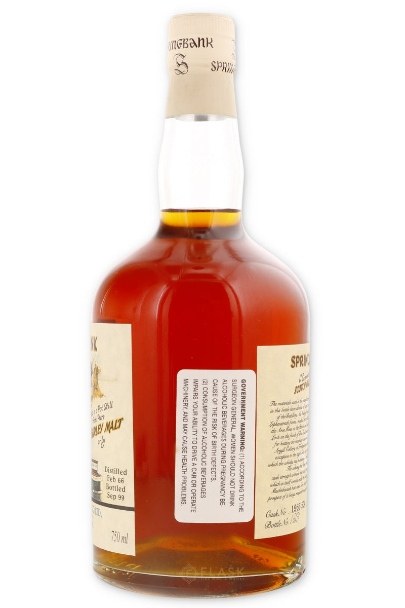 Springbank 1966 Local Barley 33 Year Old Cask #504 55% - Flask Fine Wine & Whisky