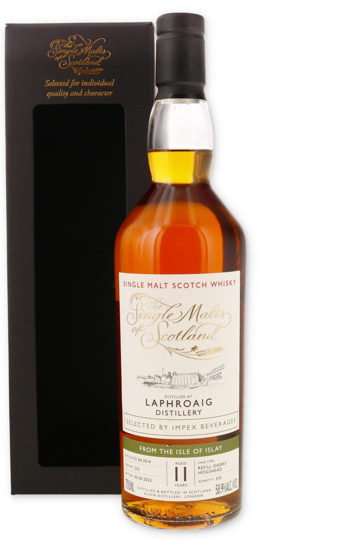 Single Malts of Scotland Laphroaig 11 Year Sherry Hogshead Cask 222 700ml