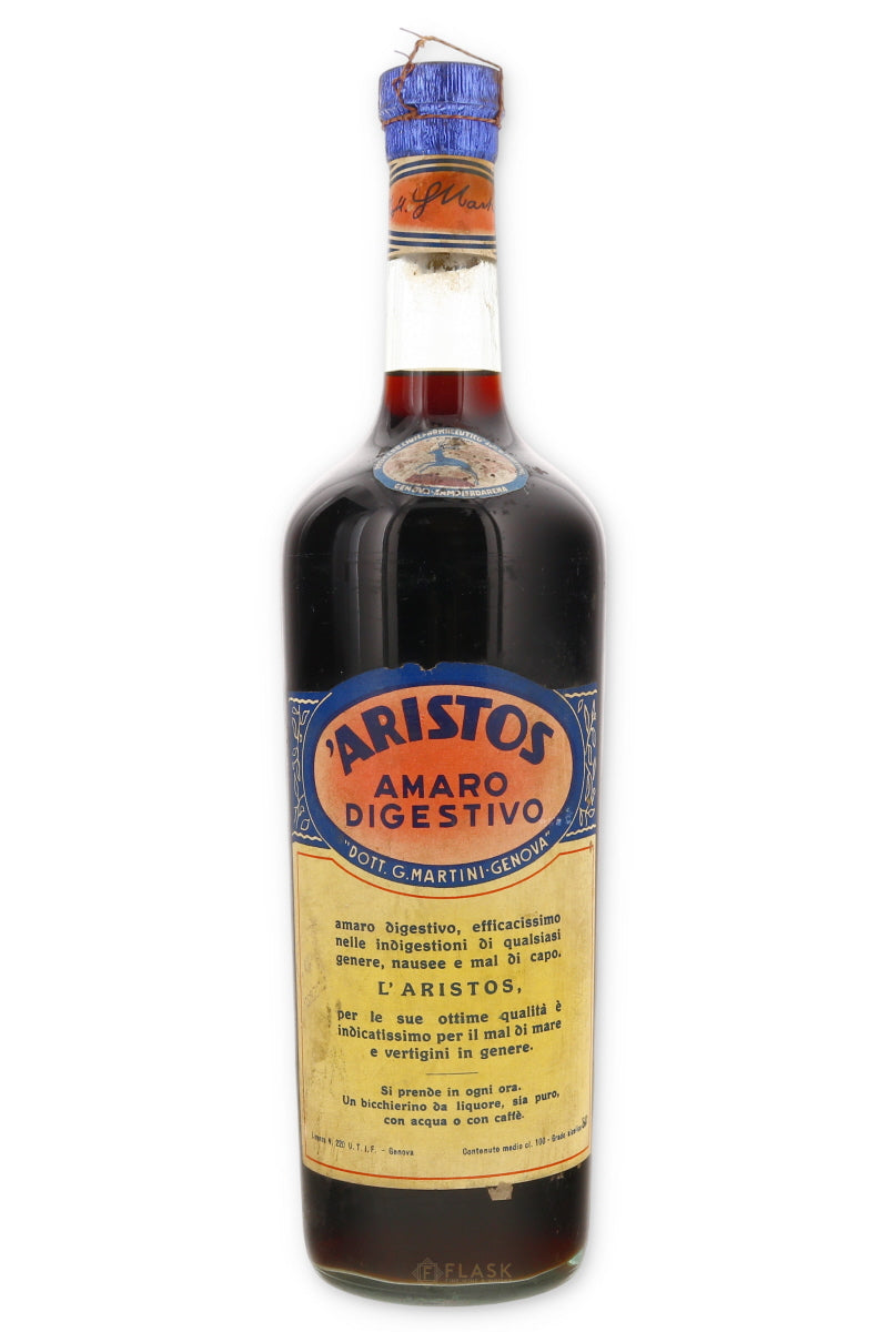 Amaro Aristos Vintage Liqueur 1 Liter 1940s / 1950s - Flask Fine Wine & Whisky