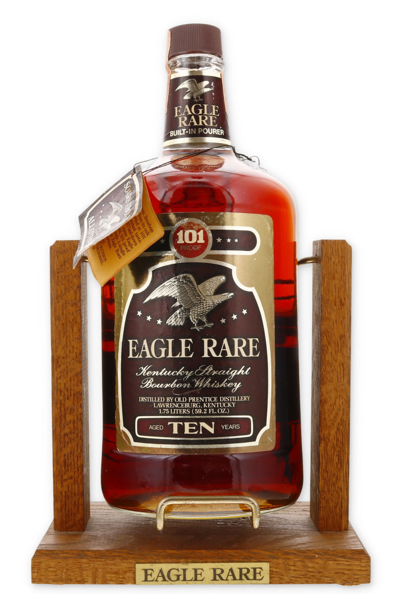 Eagle Rare 10 Year Old 1980s 101 Proof 1.75 Liter w/ Swing Cradle [Old Prentice, Lawrenceburg]