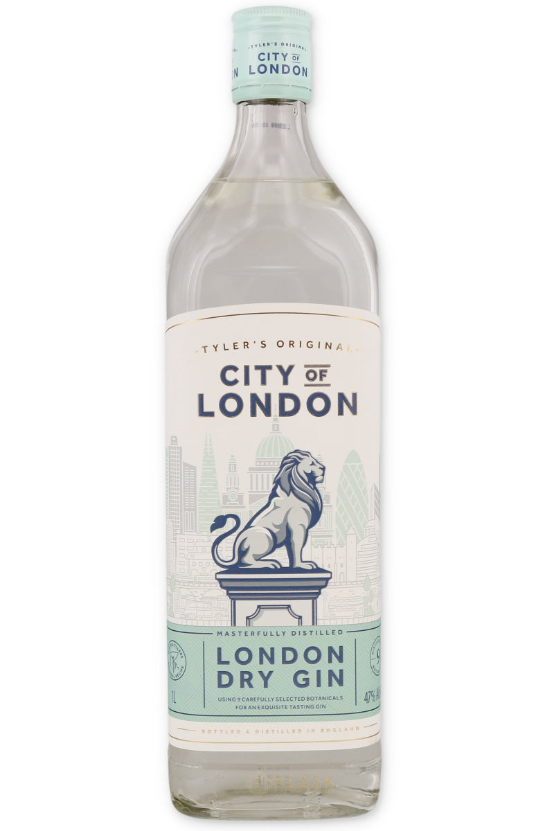 Tyler's City of London Dry Gin 1 Liter - Flask Fine Wine & Whisky