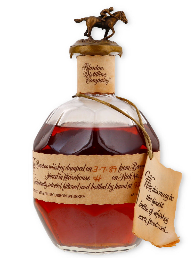 Blantons Single Barrel Bourbon Bottled 3/7/ 1989 - Flask Fine Wine & Whisky