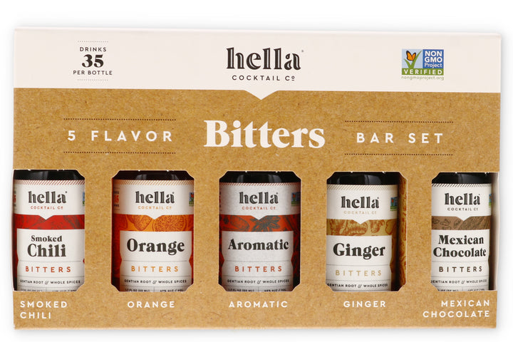 Hella Cocktail Co 5 Flavor Bitters Bar Set