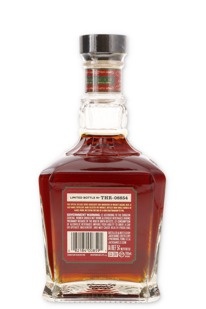Jack Daniels Single Barrel Barrel Proof Tanyard Hill Rye Whiskey 142.3 Proof