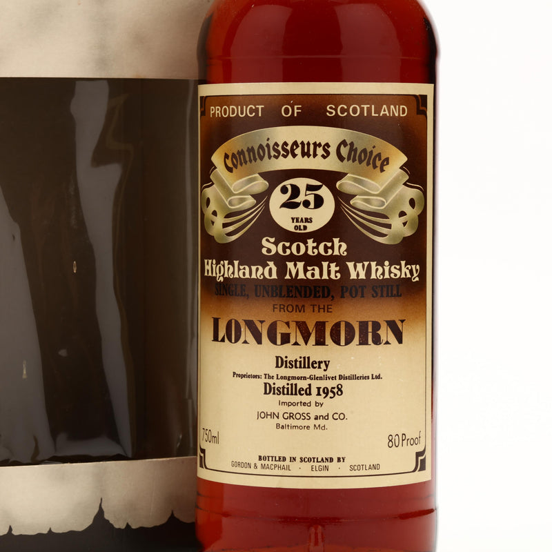 Longmorn 25 Year Old Gordon and Macphail Connoisseurs Choice 1958 - Flask Fine Wine & Whisky