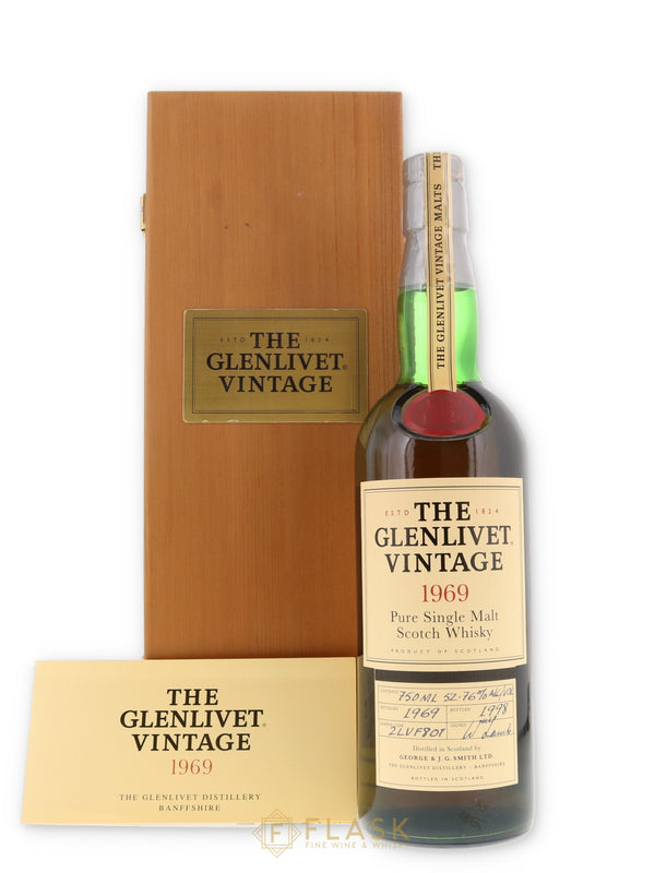 Glenlivet Vintage 1969 Single Malt Scotch - Flask Fine Wine & Whisky