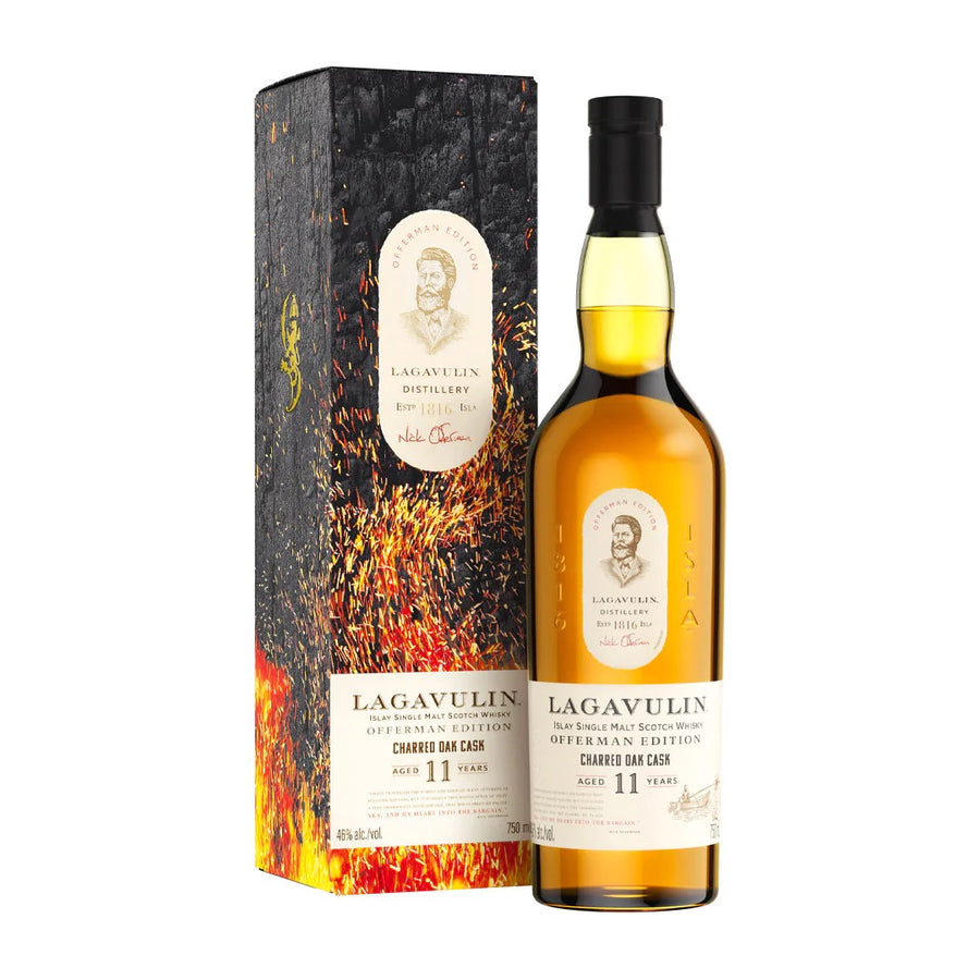 Lagavulin 11 Year Old Offerman Edition Charred Oak Cask Single Malt Scotch Whisky - Flask Fine Wine & Whisky