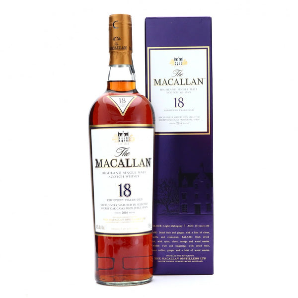 Macallan 18 Year Old Sherry Cask 2016 [Purple Box] - Flask Fine Wine & Whisky