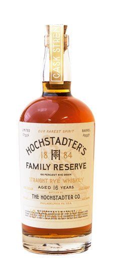 Hochstadter's Family Reserve 16 Year Old Cask Strength Rye Whiskey - Flask Fine Wine & Whisky