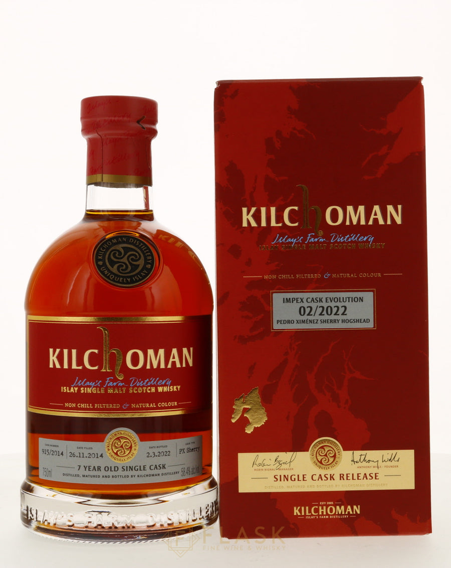 Kilchoman Impex Cask Evolution 2/2022 7 Year Old PX Sherry Hogshead - Flask Fine Wine & Whisky