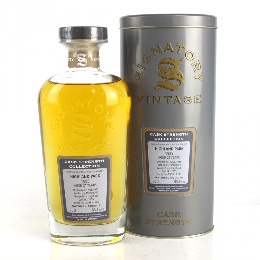 Highland Park 1985 Signatory Vintage 21 Year Old Cask Strength Cask 2909 - Flask Fine Wine & Whisky