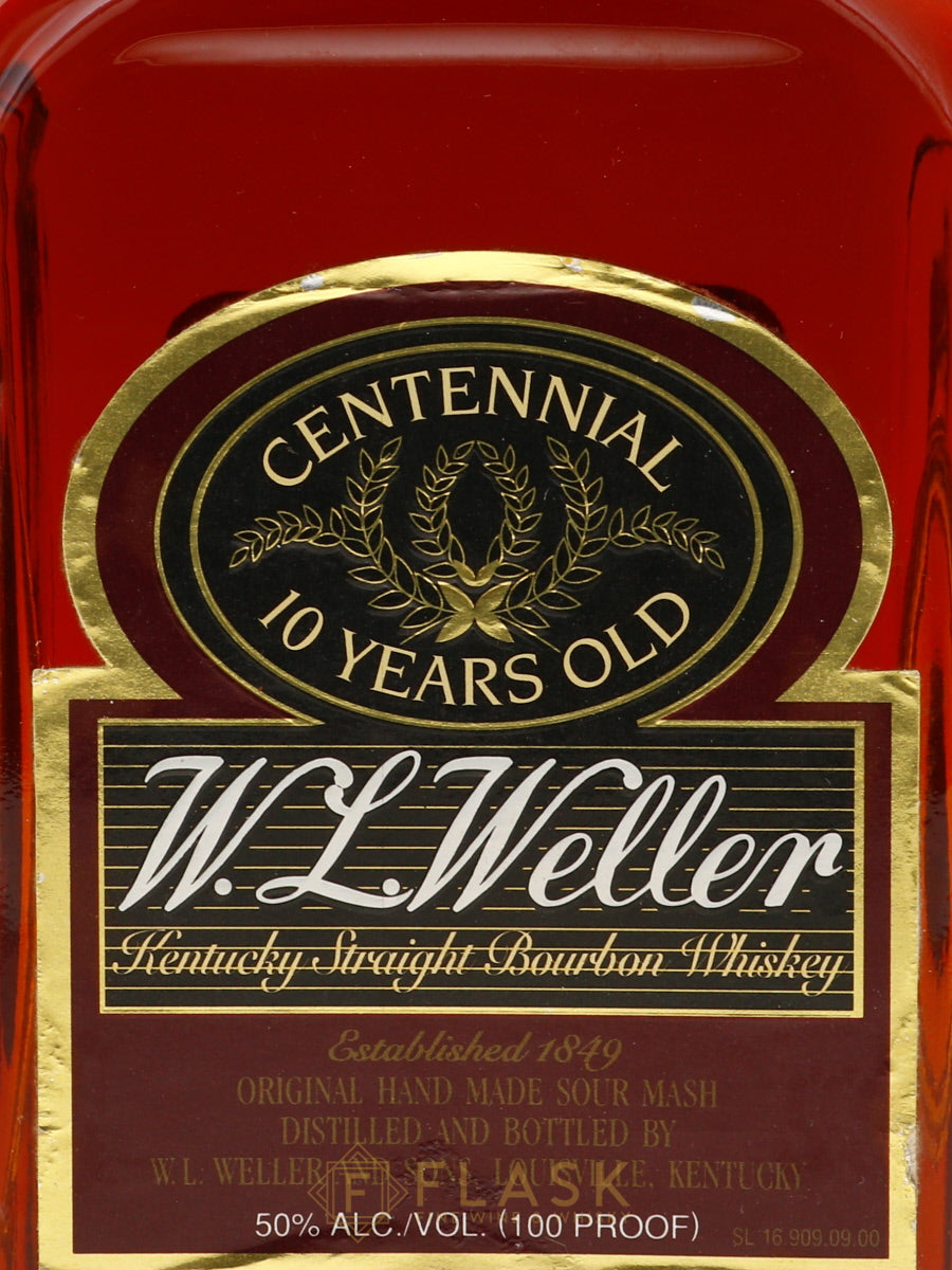 W. L. Weller Centennial 10 Year Old Stitzel Weller / Louisville Bourbon - Flask Fine Wine & Whisky