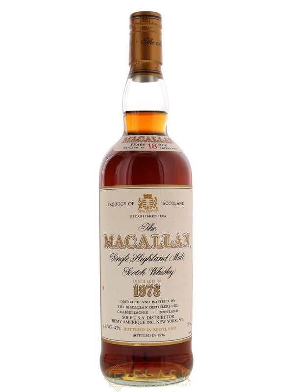 Macallan 18 Year Old 1978 Single Malt Scotch Whisky - Flask Fine Wine & Whisky