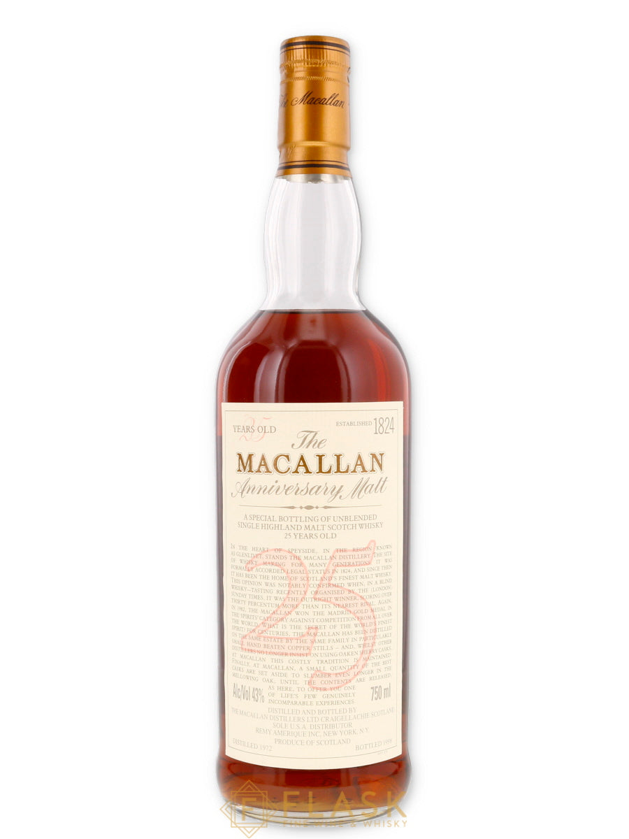 Macallan Anniversary Malt 25 Year Old 1972 - Flask Fine Wine & Whisky