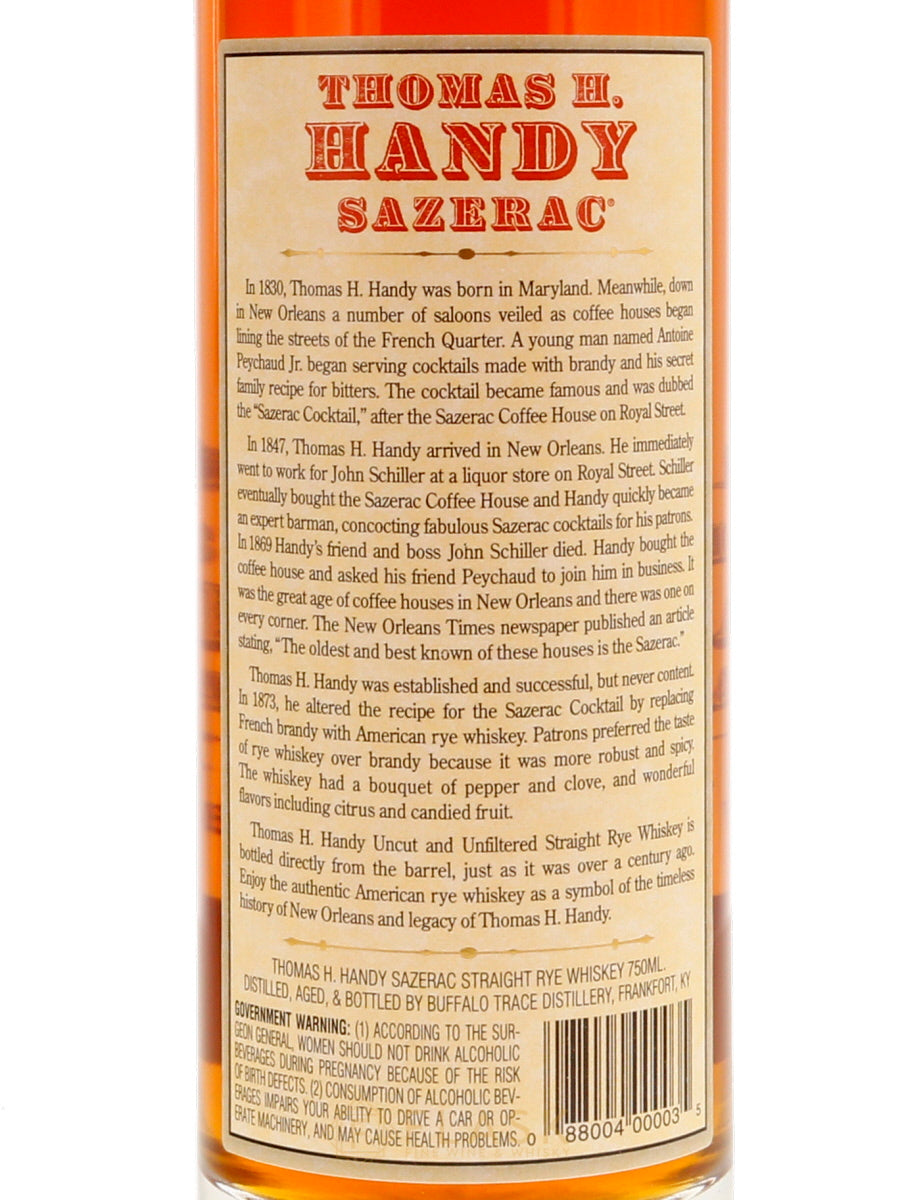 Thomas H Handy Sazerac Rye Whiskey 2016 - Flask Fine Wine & Whisky