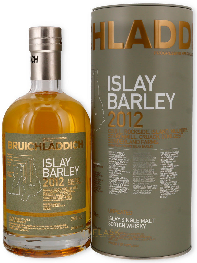 Bruichladdich Islay Barley Single Malt Scotch Whisky 2012 - Flask Fine Wine & Whisky
