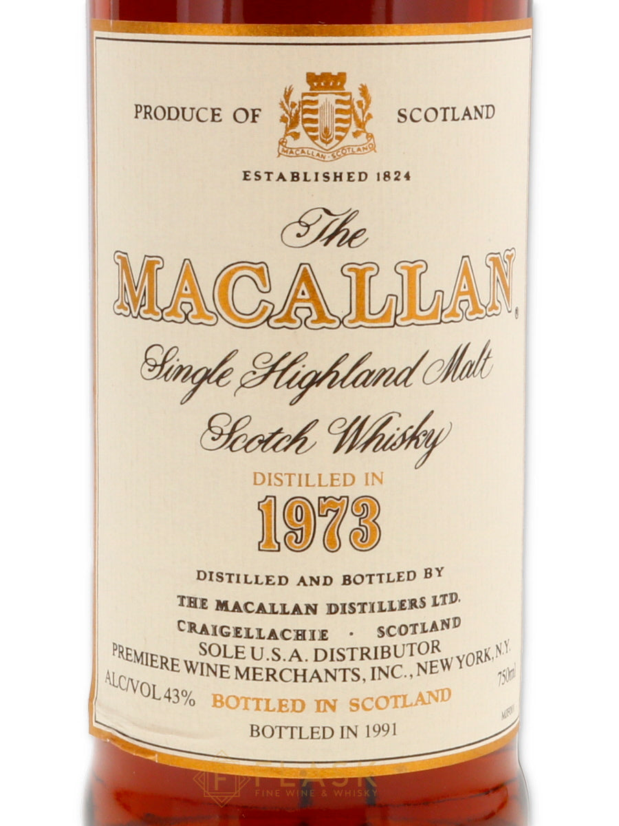 Macallan 18 Year Old Single Malt 1973 - Flask Fine Wine & Whisky