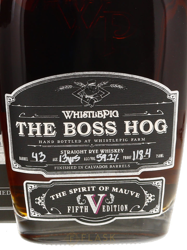 Whistle Pig The Boss Hog The Spirit of Mauve Fifth Edition - Flask Fine Wine & Whisky