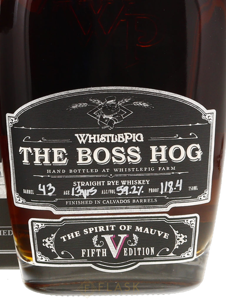 Buy WhistlePig The Boss Hog The Spirit of Mauve Fifth Edition Flask Wines