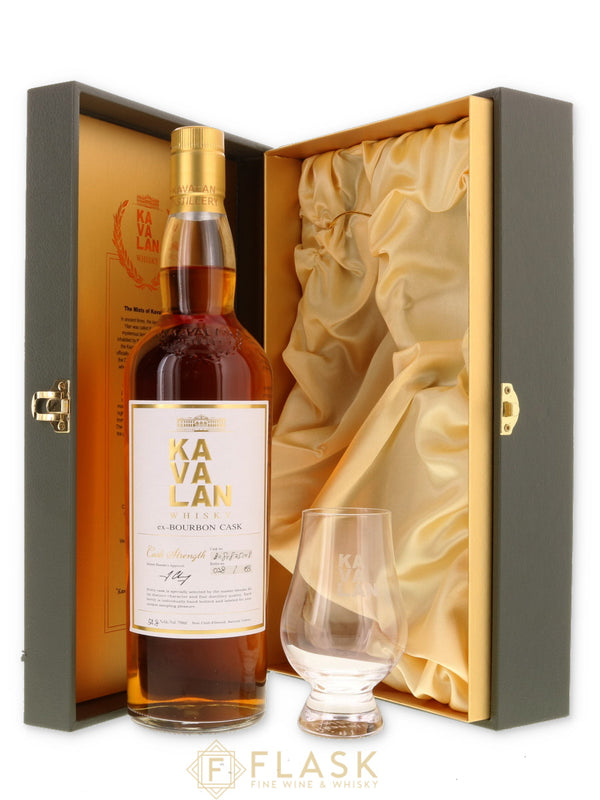 Kavalan "Solist" ex-Bourbon Single Cask Gift Box Set, Cask Strength Distilled 2008 - Flask Fine Wine & Whisky