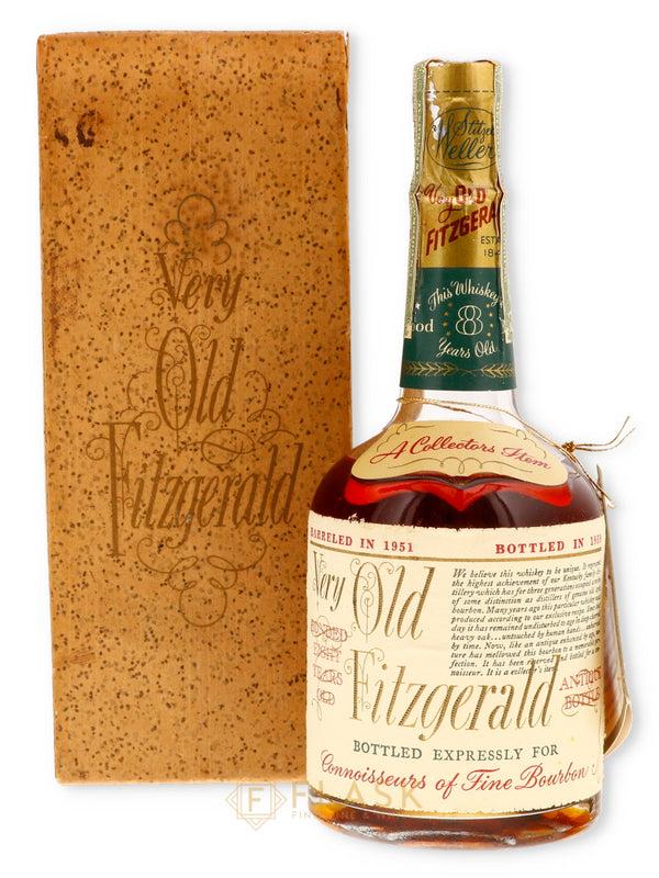 Very Old Fitzgerald 1951 Bottled in Bond 8 Year Old Bourbon 100 Proof / Stitzel-Weller Half Pint - Flask Fine Wine & Whisky