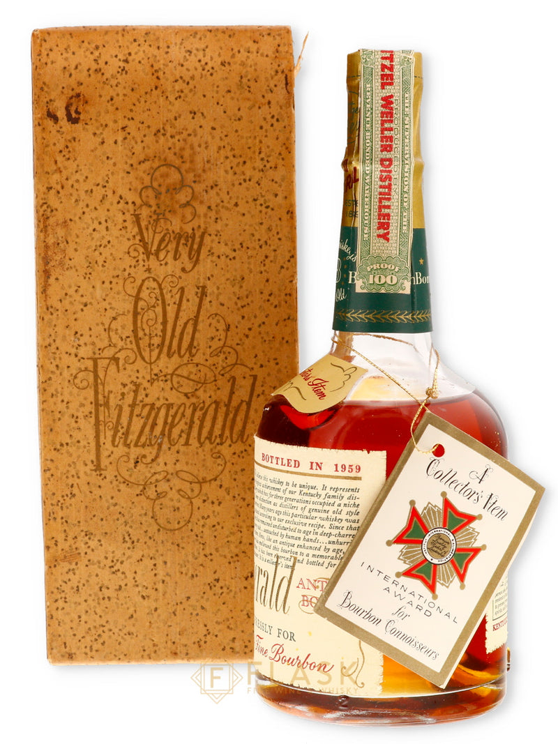 Very Old Fitzgerald 1951 Bottled in Bond 8 Year Old Bourbon 100 Proof / Stitzel-Weller Half Pint - Flask Fine Wine & Whisky