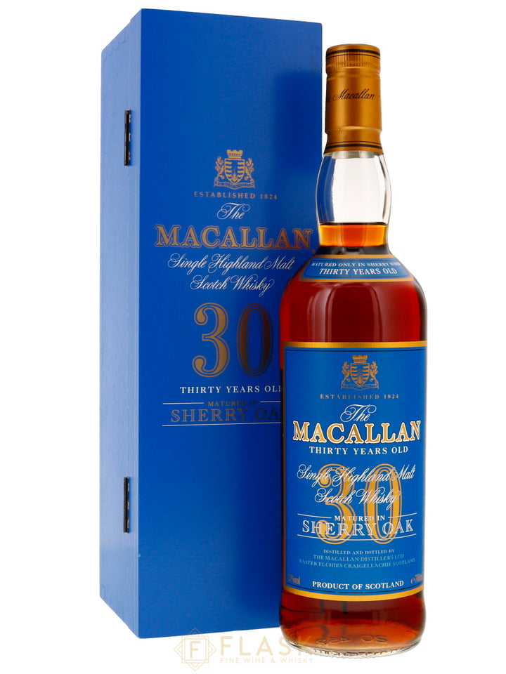 Macallan 30 Year Sherry Cask Blue Label 1990s-00s 70cl - Flask Fine Wine & Whisky