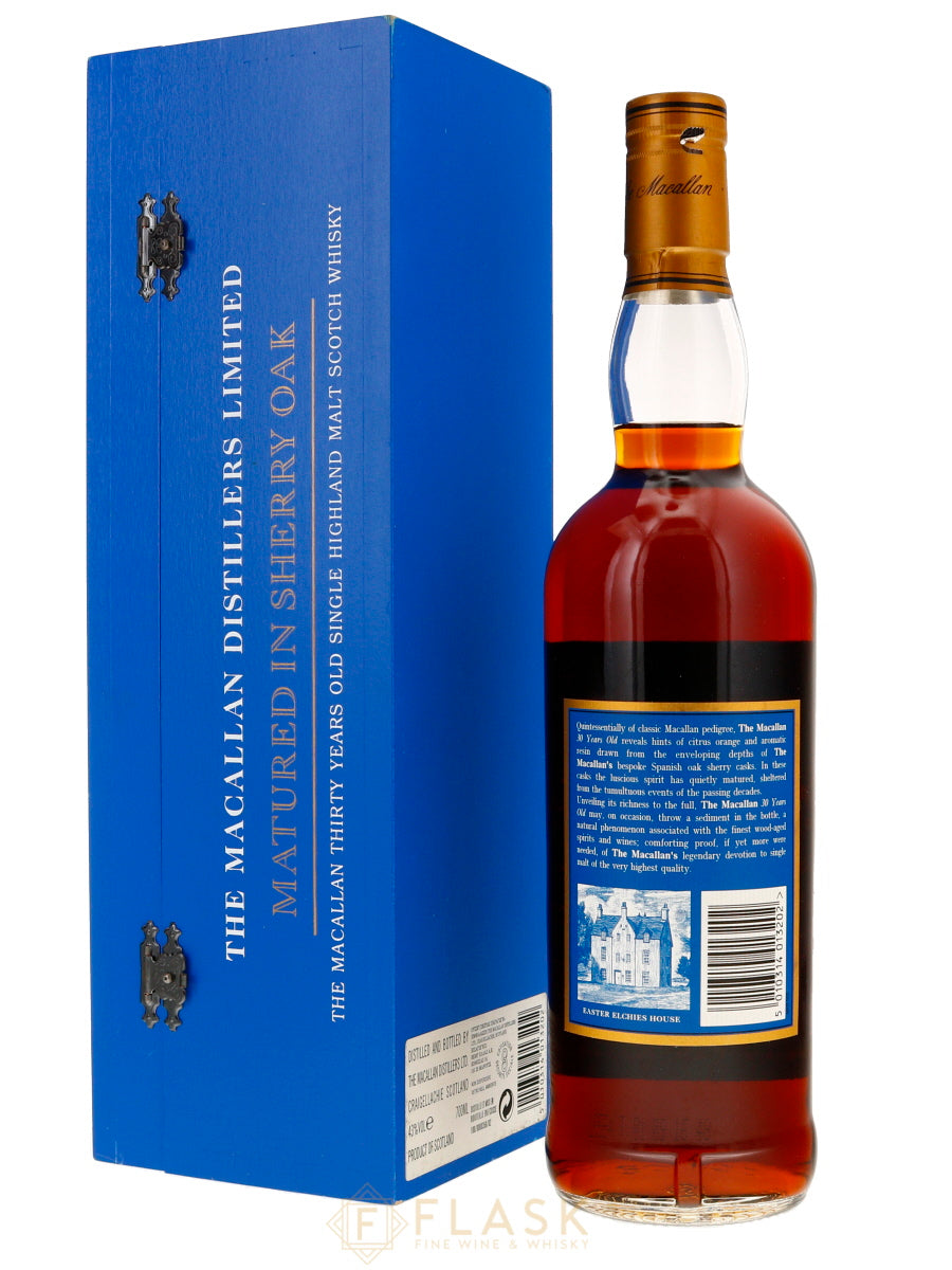 Macallan 30 Year Sherry Cask Blue Label 1990s-00s 70cl - Flask Fine Wine & Whisky