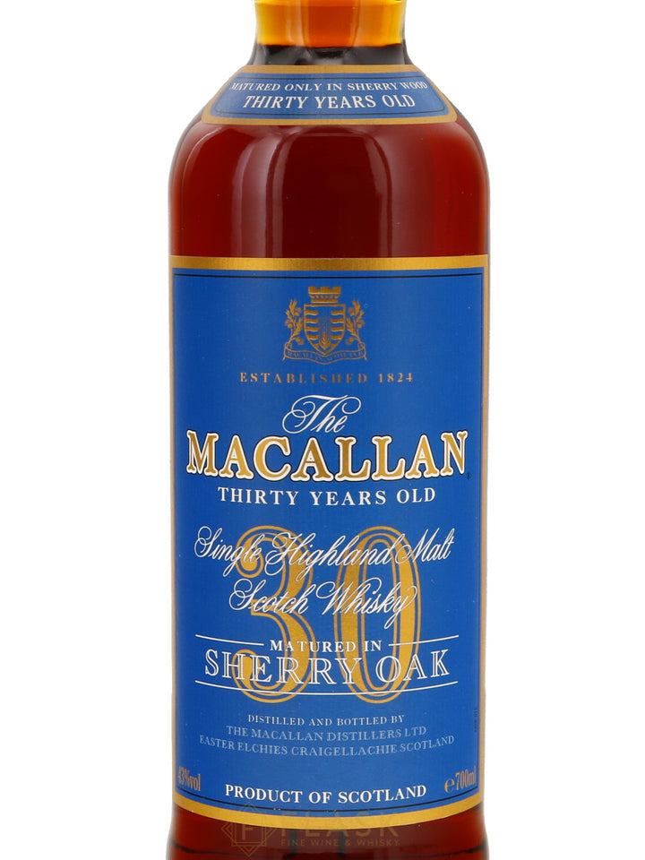 Macallan 30 Year Sherry Cask Blue Label 1990s-00s 70cl - Flask Fine Wine & Whisky