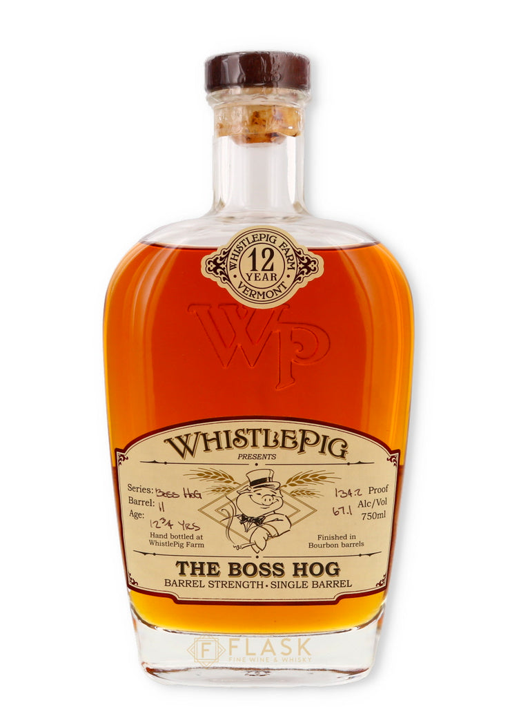 Whistle Pig 12 Year Old Single Barrel Rye Whiskey- The Boss Hog 1st Edition - Flask Fine Wine & Whisky