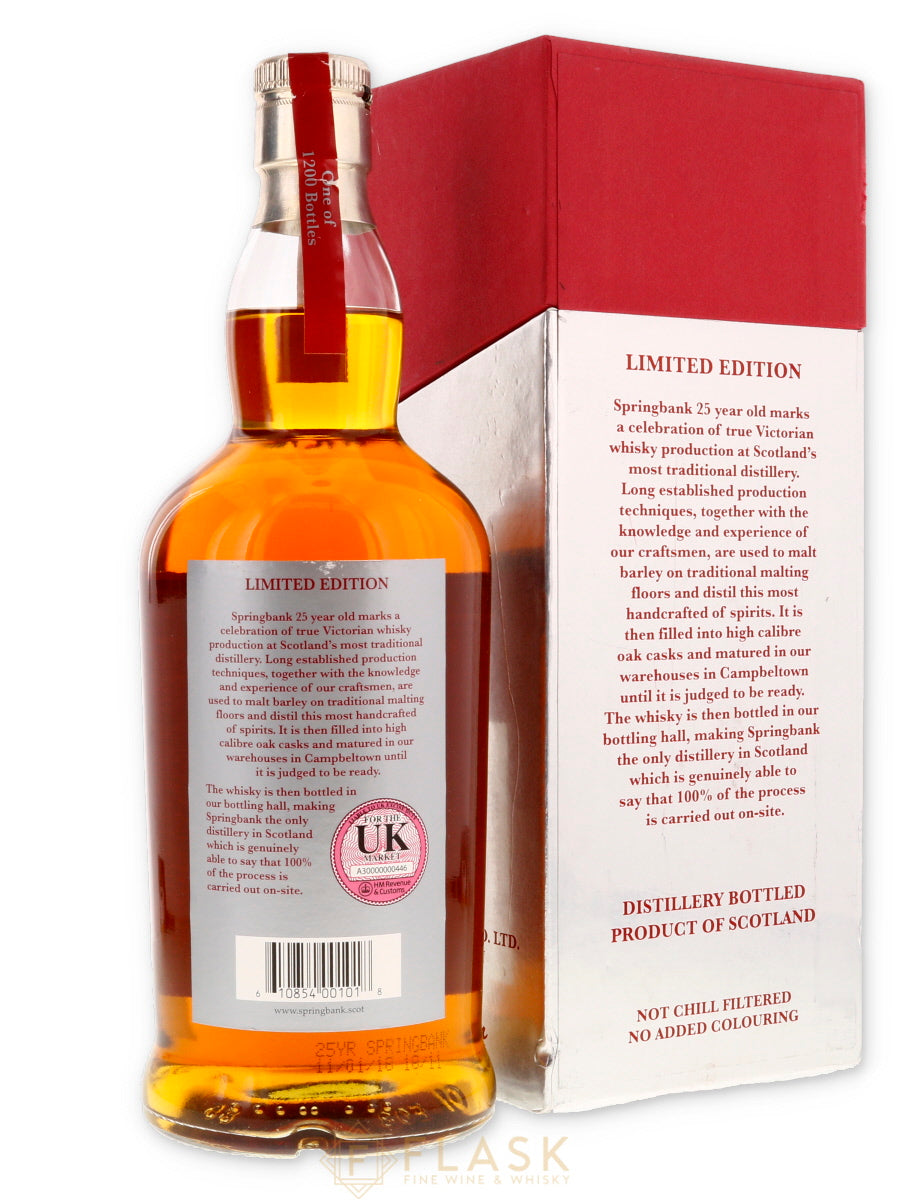 Springbank 25 Year Old Single Malt 2018 Release 70cl - Flask Fine Wine & Whisky