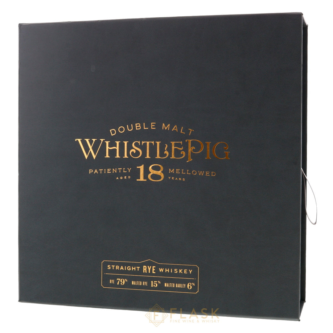 WhistlePig Double Malt 18 Year Old Rye Whisky Gift Box - Flask Fine Wine & Whisky