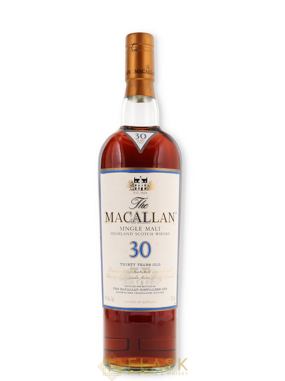 Macallan 30 Year Sherry Oak Blue Box (Mid-2000s) - Flask Fine Wine & Whisky