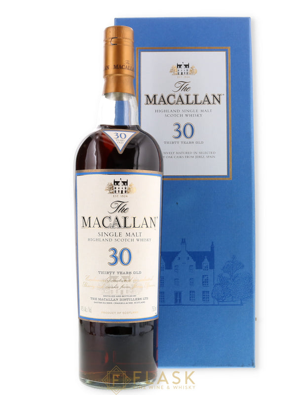 Macallan 30 Year Sherry Oak Blue Box (Mid-2000s) - Flask Fine Wine & Whisky